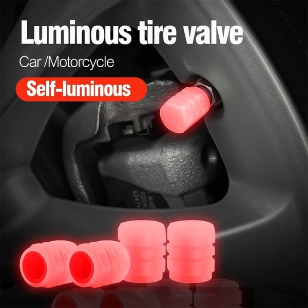 FLUORESCENT TIRE VALVE CAPS