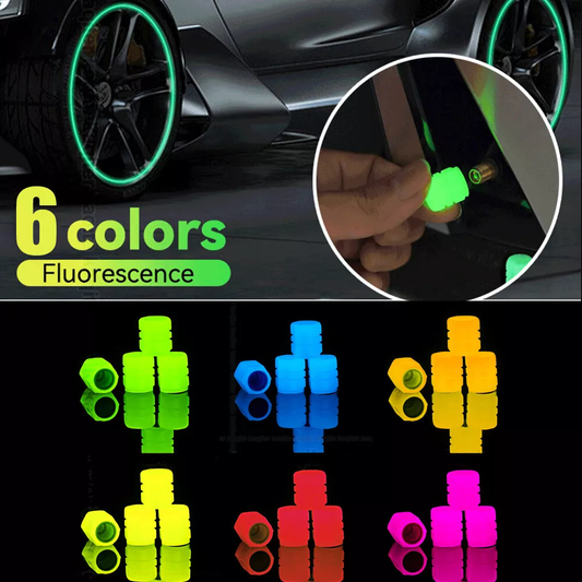 FLUORESCENT TIRE VALVE CAPS